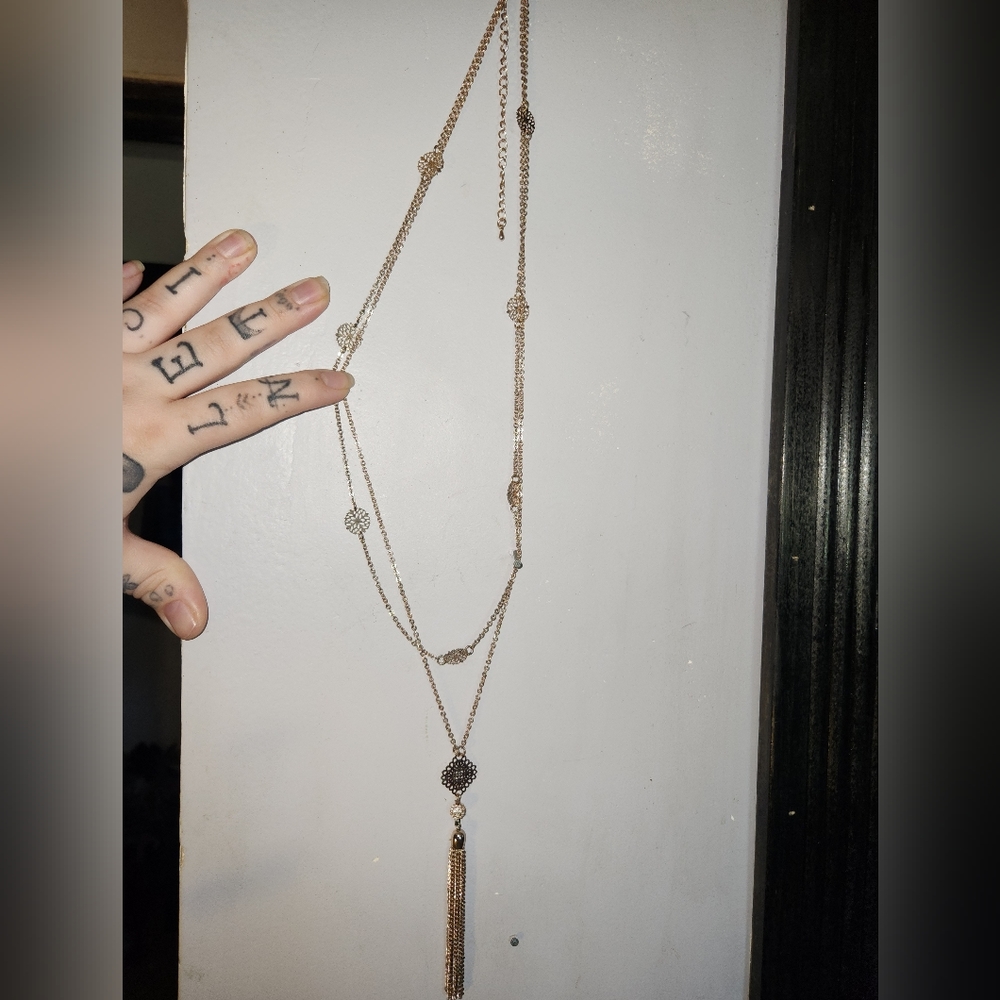Time and tru layered necklace